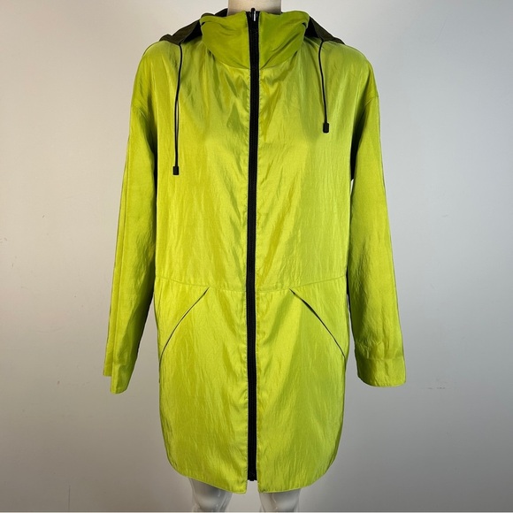 ❤️ Mycra Pac Lime Green Rain Windbreaker Jacket with Hood S - Picture 1 of 14